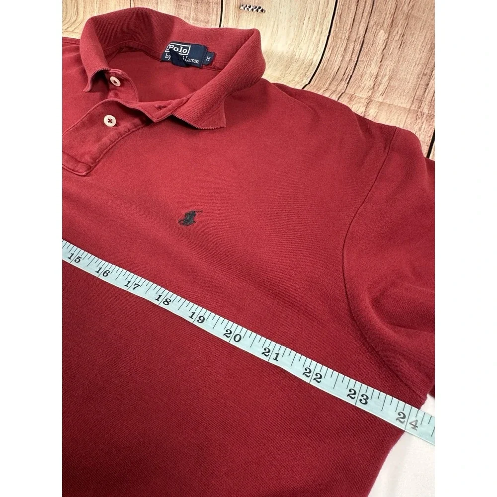 Polo Ralph Lauren Polo Shirt‎ Men Short Sleeve Dark Red MEDIUM